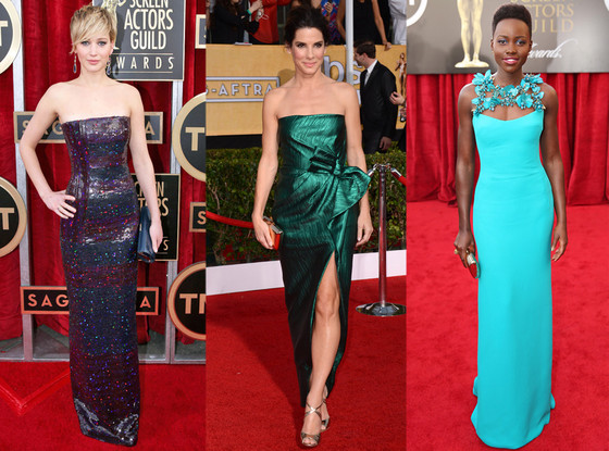 Jennifer Lawence, Sandra Bullock, Lupita Nyong'o, SAG Awards Jennifer Lawence, Sandra Bullock, Lupita Nyong'o, SAG Awards